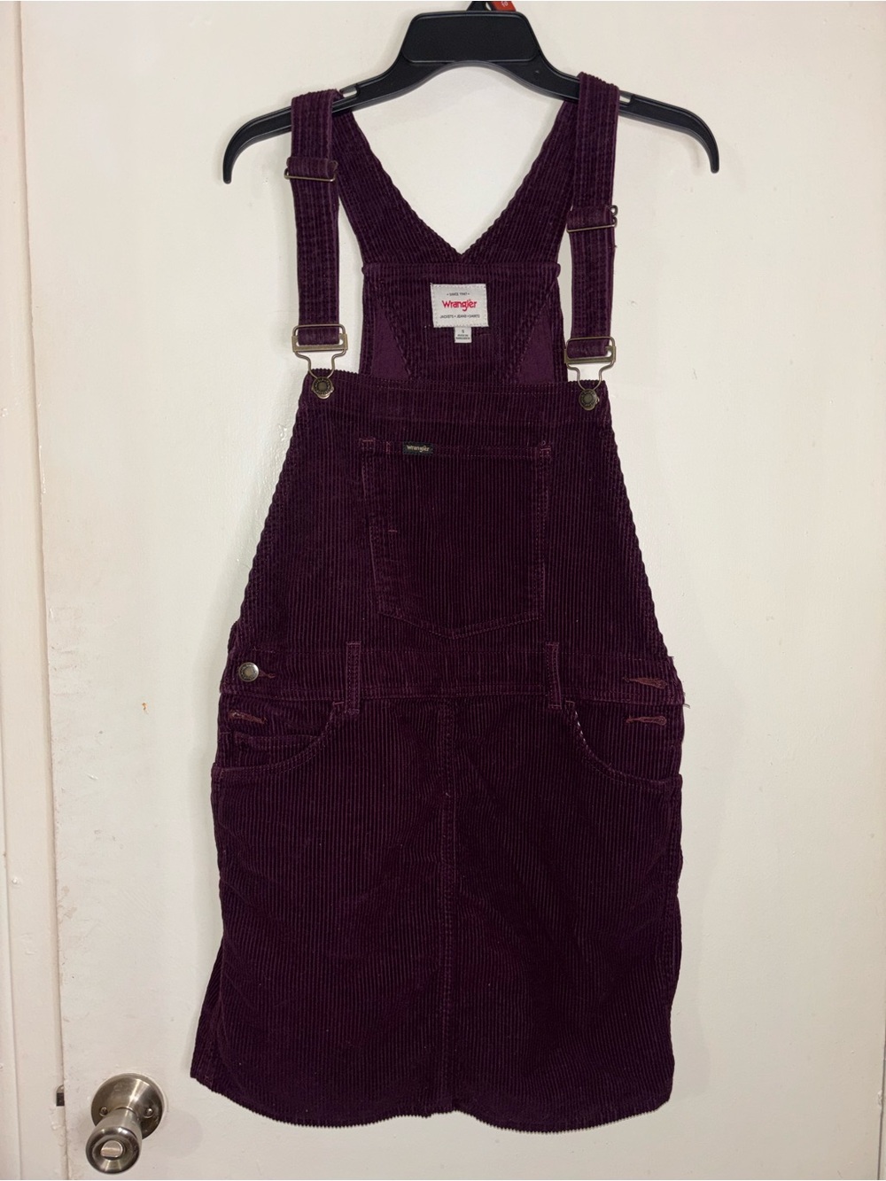Wrangler Plum Corduroy Pinafore Dress